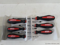 1 x schroevendraaierset 6 delig plat+kruis - afbeelding 2 van  2