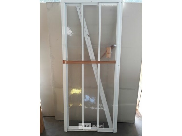1 x schuifdeur 3 delig voor douche 80 cm showmodel - afbeelding 1 van  3