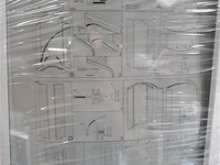 1 x schuifdeur half ronde douchebak 90x90 cm - afbeelding 2 van  2