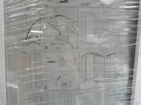 1 x schuifdeur half ronde douchebak 90x90 cm - afbeelding 3 van  3