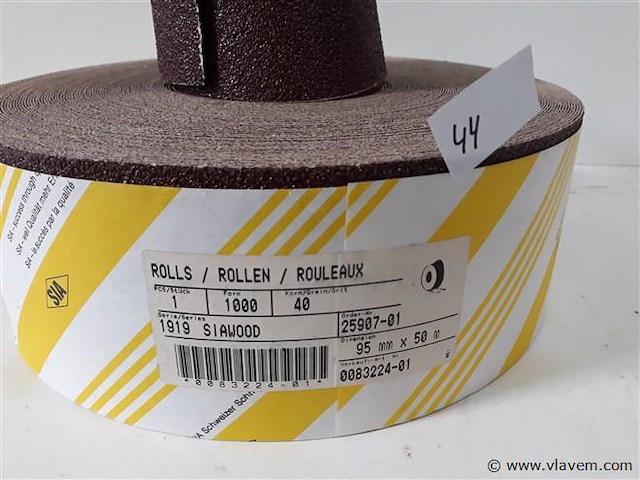 1 x schuurpapier op rol 95mm x 50 m k40 sia - afbeelding 2 van  2