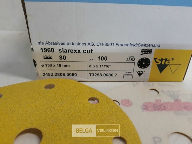 1 x schuurschijven 150mm k80 sia 100 stuks - afbeelding 3 van  3
