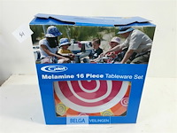 1 x servies set uit melamine 16 delig - afbeelding 1 van  3