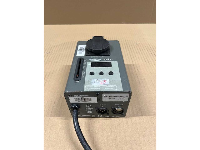 1 x showtec dimmer 1x2kw single dp-1 10a xlr3/schuko (with fader) - afbeelding 2 van  3