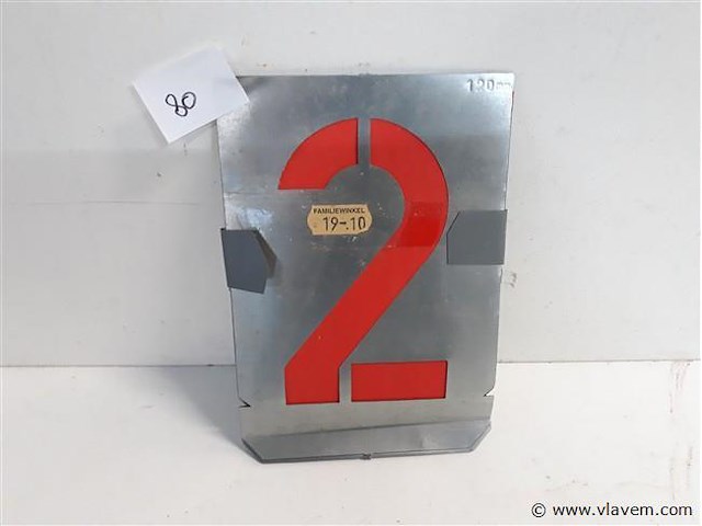 1 x sjablonen cijfer 0-9 120 mm uit metaal - afbeelding 1 van  2