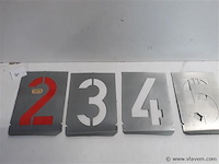 1 x sjablonen cijfer 0-9 120 mm uit metaal - afbeelding 2 van  2