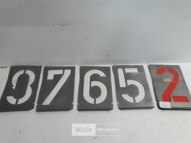 1 x sjablonen cijfers 0-9 150mm - afbeelding 3 van  3