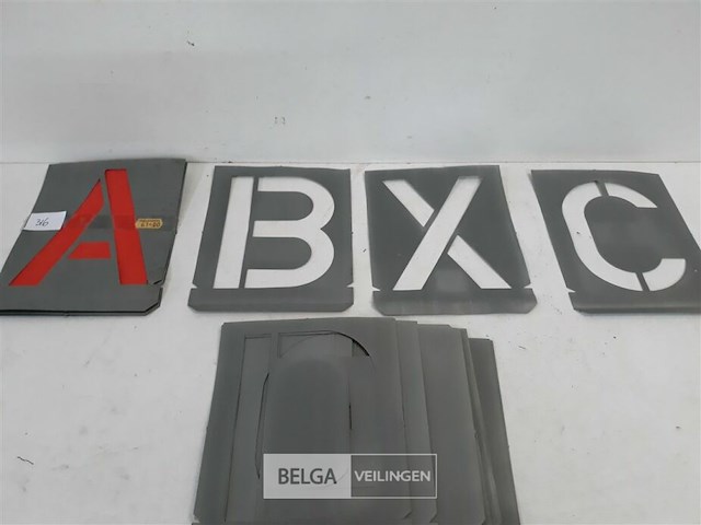 1 x sjablonen letters a-z 150mm - afbeelding 2 van  3