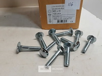 1 x slotbout / houtbout verzinkt m8x40 mm 100 stuks - afbeelding 3 van  3