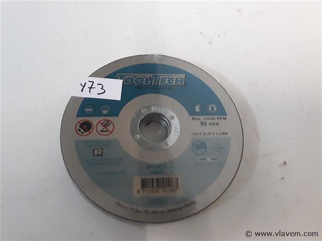 1 x snijschijven 10 stuks 125mm metaal + inox - afbeelding 2 van  2