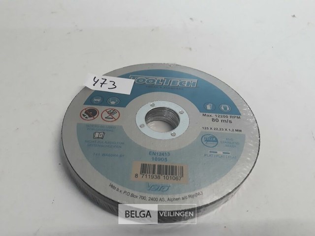 1 x snijschijven 10 stuks 125mm metaal + inox - afbeelding 2 van  3