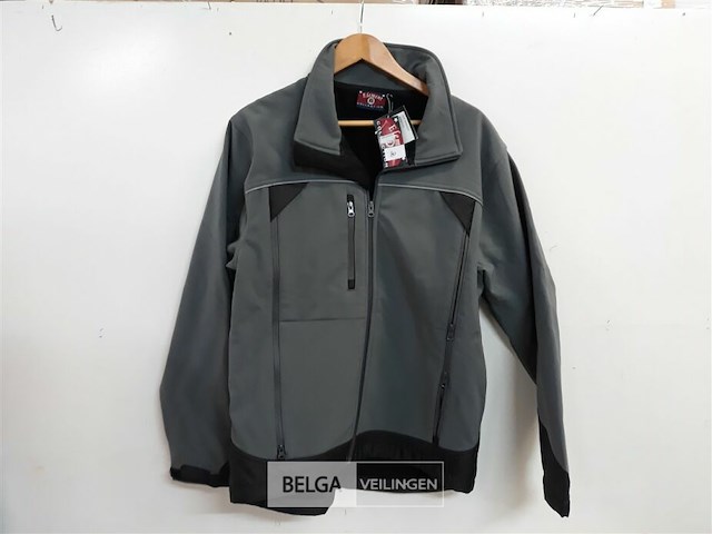 1 x soft-shell jas grijs element xl - afbeelding 2 van  3