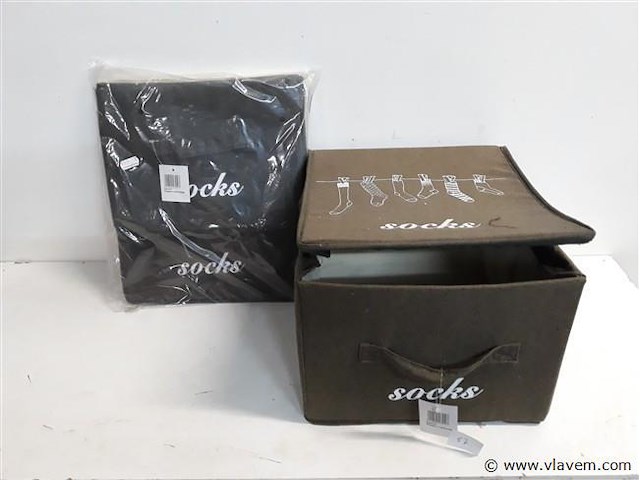 1 x sokkendoos 31x28x20 cm - afbeelding 1 van  2