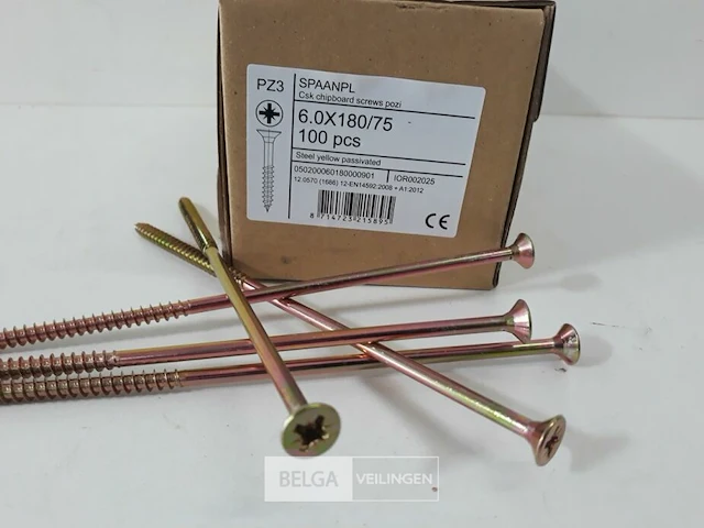 1 x spaanplaatvijzen 6 x 180 mm 50 stuks - afbeelding 3 van  3