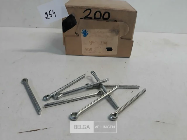 1 x splitpennen verzinkt 4x50 mm 200 stuks - afbeelding 3 van  3