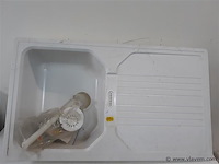 1 x spoelbak pvc enkel met sifon - afbeelding 1 van  2