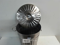 1 x stalen vuilbak met deksel - afbeelding 3 van  3