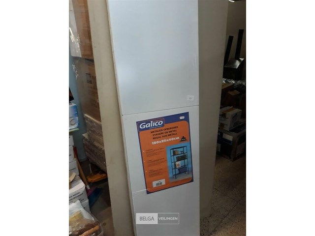 1 x stapelrek metaal 180x90x40 cm met 5 leggers - afbeelding 2 van  3