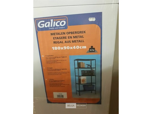 1 x stapelrek metaal 180x90x40 cm met 5 leggers - afbeelding 3 van  3
