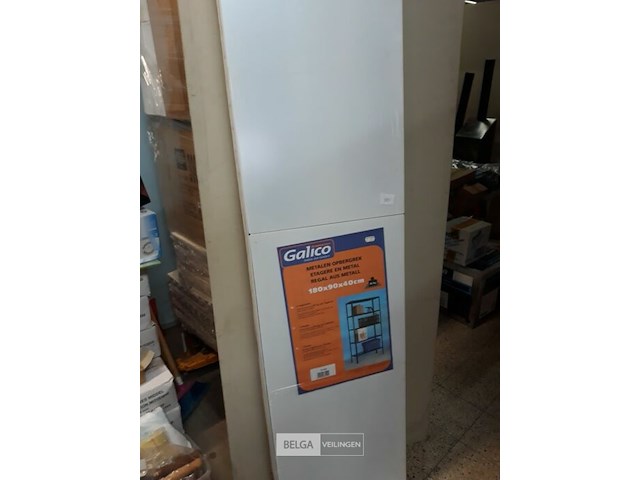 1 x stapelrek metaal 180x90x40 cm met 5 leggers - afbeelding 1 van  3