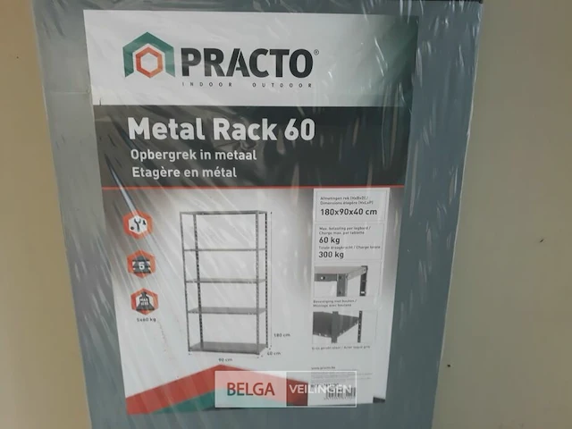 1 x stapelrek metaal 180x90x40 cm met 5 leggers - afbeelding 3 van  3