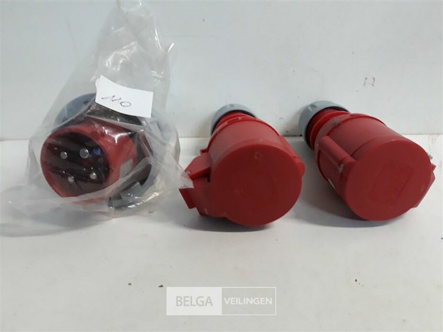 1 x stekker + 2 x tegenstekker ce 3p 16a - afbeelding 3 van  3