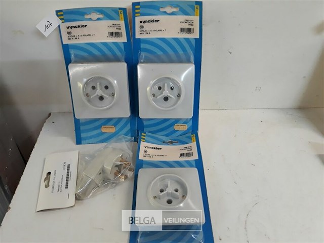 1 x stekker + 3 x stopkontact 380v/32a 3p - afbeelding 1 van  3
