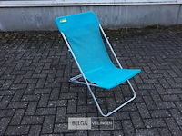 1 x strandstoel azur blauw toonzaalmodel - afbeelding 1 van  2