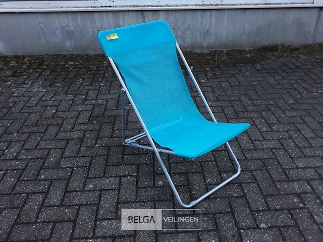 1 x strandstoel azur blauw toonzaalmodel - afbeelding 2 van  2