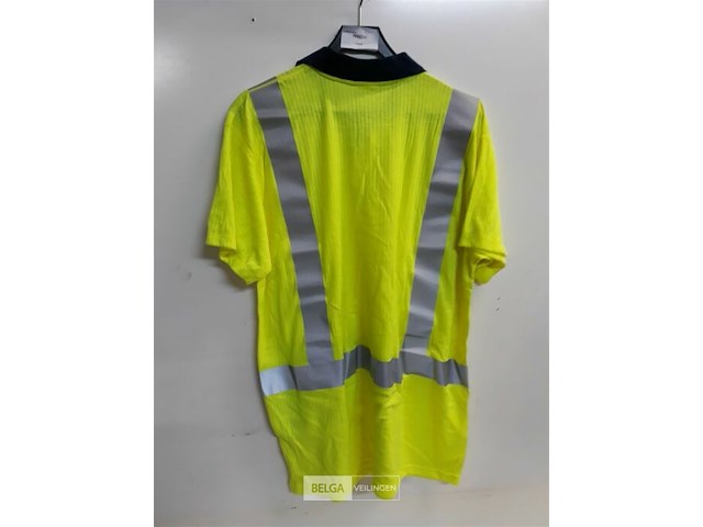 1 x t-shirt geel fluo fristads xxl - afbeelding 3 van  3