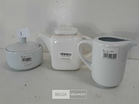 1 x theepot + suikerpot + melkkan hotel porselein - afbeelding 3 van  3