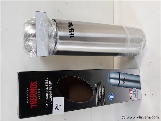 1 x thermos inox 1 l - afbeelding 1 van  2