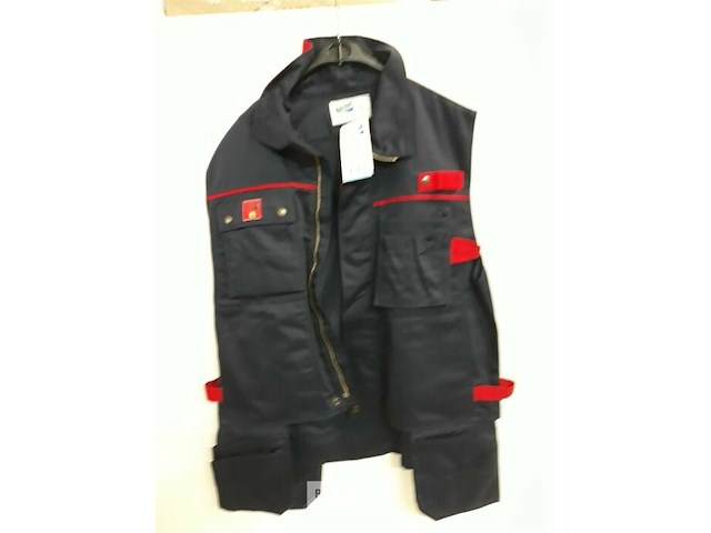 1 x toolvest blauw/rood fristads l - afbeelding 2 van  3