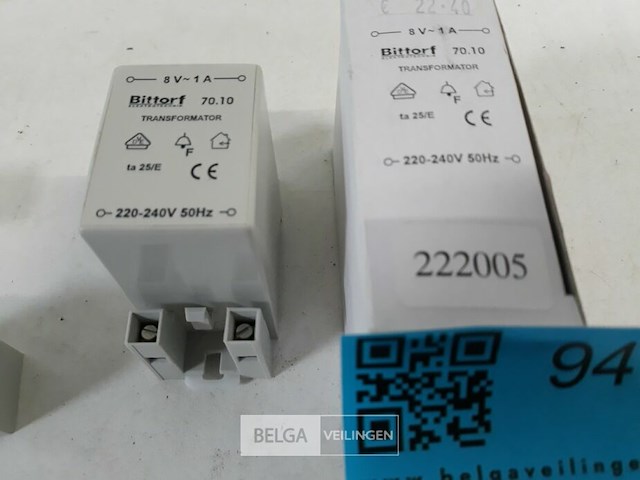 1 x transformator 8v-1a 220-240v 50hz - afbeelding 3 van  3