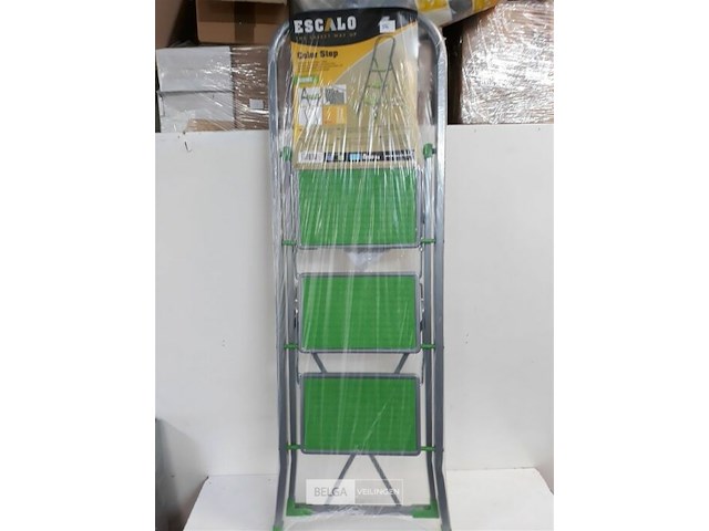 1 x trapladder 3 trede max 150 kg - afbeelding 1 van  3