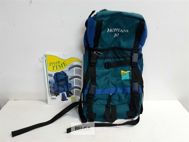 1 x travel rugzak 30l groen-blauw - afbeelding 1 van  3