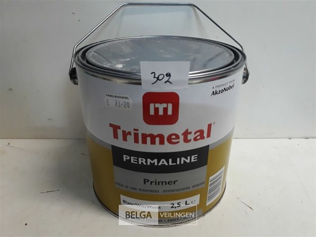1 x trimetal permaline hout primer wit 2,5 l - afbeelding 1 van  3