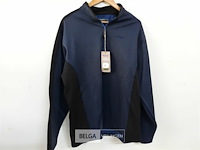 1 x trui korte rits blauw/zwart xxl - afbeelding 1 van  3