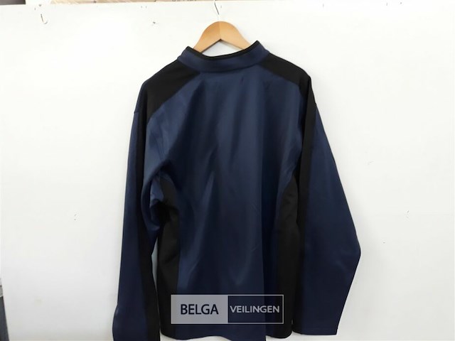 1 x trui korte rits blauw/zwart xxl - afbeelding 3 van  3