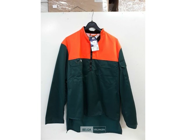 1 x trui korte rits groen/fluo fristads m - afbeelding 2 van  3