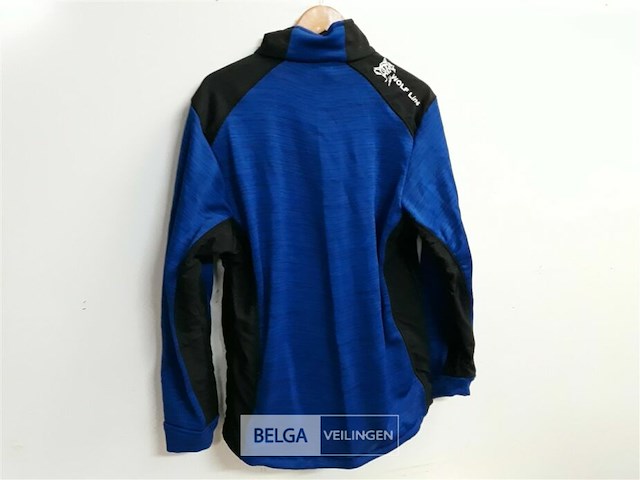 1 x trui lange rits blauw/zwart wolf line m - afbeelding 3 van  3
