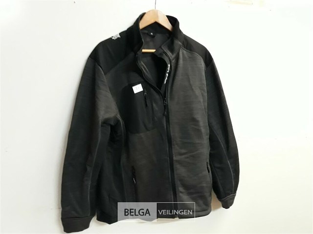 1 x trui lange rits grijs/zwart wolf line xl - afbeelding 1 van  3