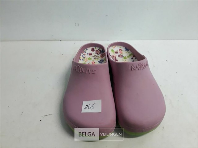 1 x tuinklompjes pvc 40-41 paars/groen - afbeelding 2 van  3