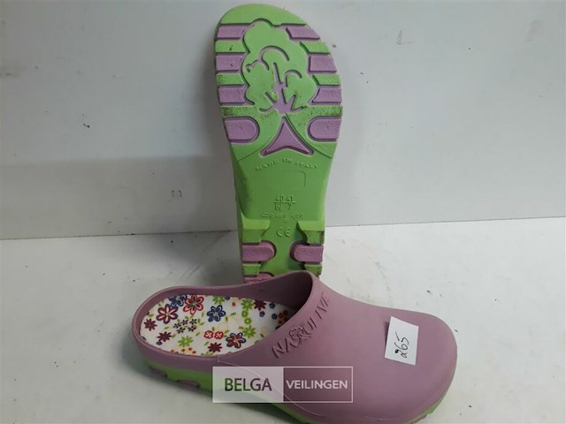 1 x tuinklompjes pvc 40-41 paars/groen - afbeelding 3 van  3