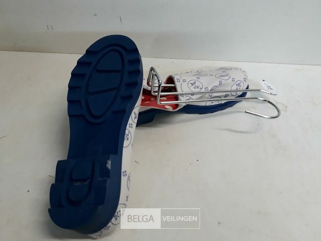 1 x tuinschoen pvc 37 wit/blauw - afbeelding 3 van  3