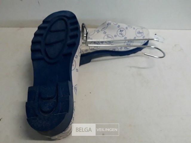 1 x tuinschoen pvc 38 wit/blauw - afbeelding 3 van  3