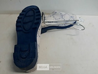 1 x tuinschoen pvc 38 wit/blauw - afbeelding 3 van  3