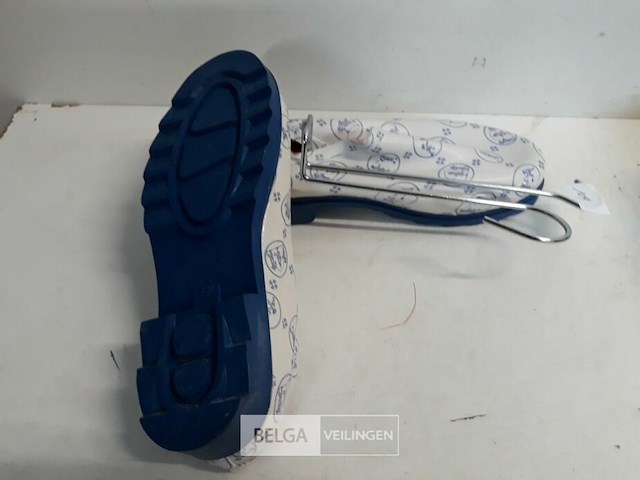 1 x tuinschoen pvc 39 wit/blauw - afbeelding 3 van  3