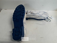 1 x tuinschoen pvc 39 wit/blauw - afbeelding 3 van  3