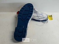 1 x tuinschoen pvc 41 wit/blauw - afbeelding 3 van  3